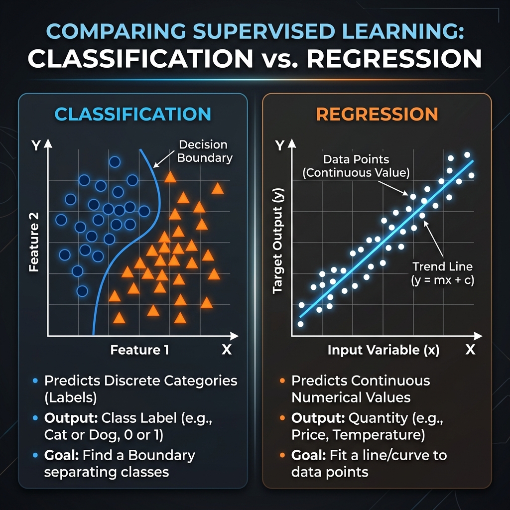Classification vs Regression Scatter Plot
